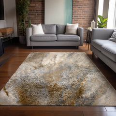 Indoor/Outdoor Area Rug, 10 x 14 Ft in Brown