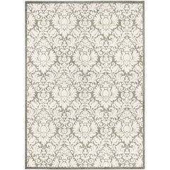 Indoor/Outdoor Area Rug, 10 x 14 ft in Dark Gray/Beige