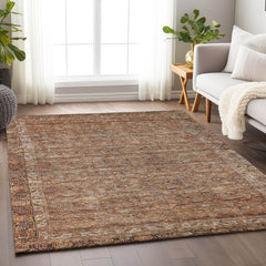 Indoor Outdoor Area Rug, 10' x 14' in Copper Flatweave Polyester