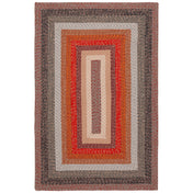 Indoor/Outdoor Area Rug, 6 ft x 9 ft in Brown and Rust