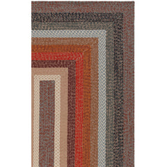 Indoor/Outdoor Area Rug, 6 ft x 9 ft in Brown and Rust