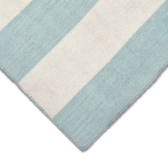Indoor/Outdoor Area Rug, 8'3" x 11'6" in Blue/White Stripe