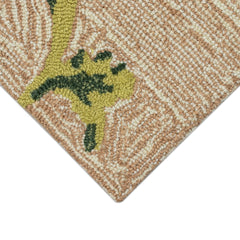 Indoor/Outdoor Area Rug, 8'3" x 11'6" with Yellow Poppy Design