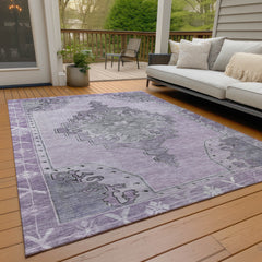 Indoor/Outdoor Area Rug, 8 ft x 10 ft in Plum