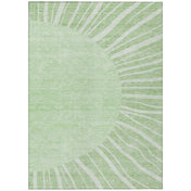 Indoor/Outdoor Area Rug, 8 Ft x 10 Ft Polyester in Aloe