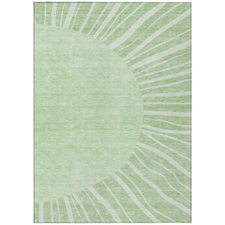Indoor/Outdoor Area Rug, 8 Ft x 10 Ft Polyester in Aloe
