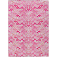Indoor/Outdoor Area Rug, 8' x 10' in Pink Polyester