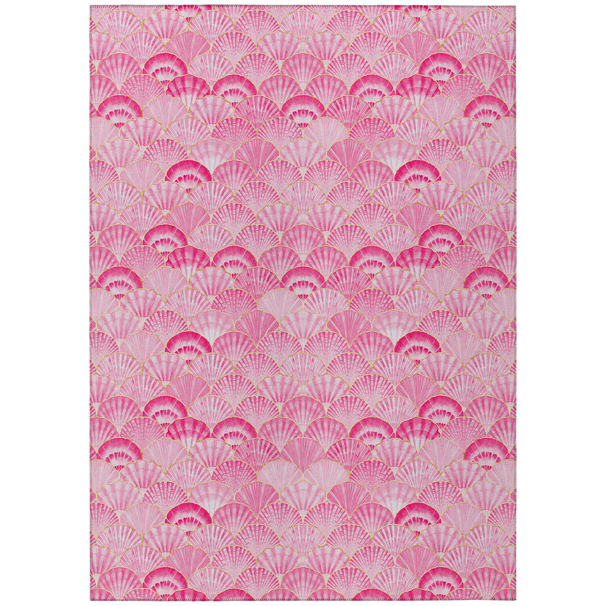 Indoor/Outdoor Area Rug, 8' x 10' in Pink Polyester