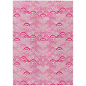 Indoor/Outdoor Area Rug, 8' x 10' in Pink Polyester