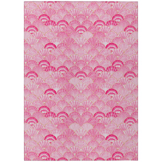 Indoor/Outdoor Area Rug, 8' x 10' in Pink Polyester