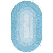 Indoor/Outdoor Area Rug, 8' x 10' Oval in Blue Ombre