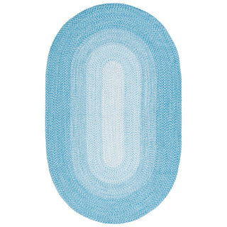 Indoor/Outdoor Area Rug, 8' x 10' Oval in Blue Ombre