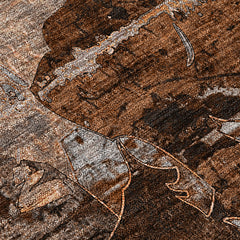Indoor Outdoor Area Rug, 8' x 10' Polyester in Terracotta