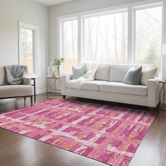 Indoor/Outdoor Area Rug, 9 x 12 ft, Striped Polyester
