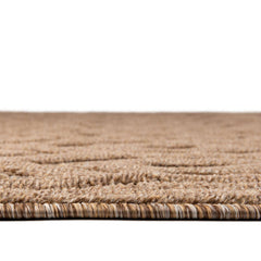 Indoor/Outdoor Area Rug, Textured Polypropylene in Beige