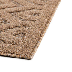 Indoor/Outdoor Area Rug, Textured Polypropylene in Beige