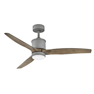 Indoor Outdoor Smart Ceiling Fan with LED Light, 52 in, Graphite