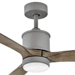 Indoor Outdoor Smart Ceiling Fan with LED Light, 52 in, Graphite