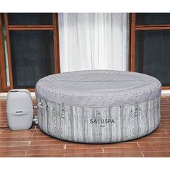 Inflatable Hot Tub, Fiji, 4-Person with Spa Seats in Gray
