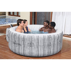 Inflatable Hot Tub, Fiji, 4-Person with Spa Seats in Gray