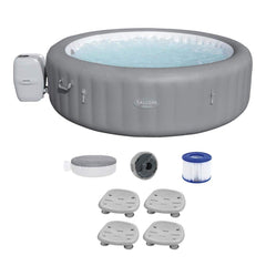 Inflatable Hot Tub, Grenada, 8-Person with 4 Seats in Gray