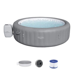 Inflatable Hot Tub, Grenada, 8-Person with 4 Seats in Gray