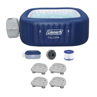 Inflatable Hot Tub, Hawaii, 6-Person with 140 Jets and Spa Seats in Blue