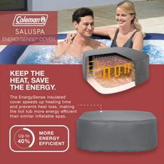 Inflatable Hot Tub, Hawaii, 6-Person with 140 Jets and Spa Seats in Blue