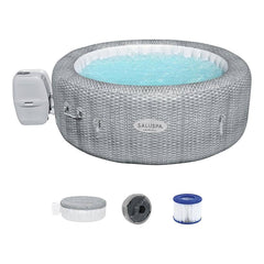 Inflatable Hot Tub, Honolulu, Round with 140 Jets in Gray