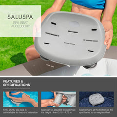 Inflatable Hot Tub, Honolulu, Round with 140 Jets in Gray