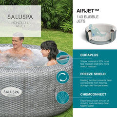 Inflatable Hot Tub, Milan, 6-Person AirJet with 6 Seats and 6 Pillows