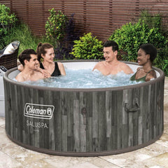 Inflatable Hot Tub, Napa, 7-Person Round with 6 Spa Seats in Brown