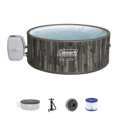 Inflatable Hot Tub, Napa, 7-Person Round with 6 Spa Seats in Brown