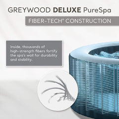 Inflatable Hot Tub, PureSpa Plus, 4-Person with 140 Jets in Gray