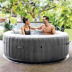 Inflatable Hot Tub, PureSpa Plus, 4-Person with 140 Jets in Gray