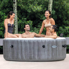 Inflatable Hot Tub, PureSpa Plus, 4-Person with 140 Jets in Gray