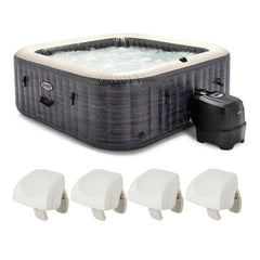 Inflatable Hot Tub, PureSpa Plus, 6-Person with 140 Jets in Gray