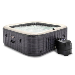 Inflatable Hot Tub, PureSpa Plus, 6-Person with 140 Jets in Gray