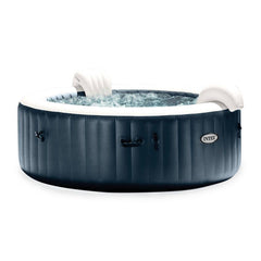 Inflatable Hot Tub, PureSpa Plus, Round 6-Person with 170 Jets in Blue/Purple