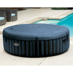 Inflatable Hot Tub, PureSpa Plus, Round 6-Person with 170 Jets in Blue/Purple