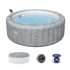 Inflatable Hot Tub, SaluSpa Bali, 6-Person with 140 Jets in Gray