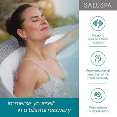 Inflatable Hot Tub, SaluSpa Cancun, Round with 120 Jets in Gray