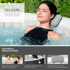 Inflatable Hot Tub, Sicily, AirJet with Seats and Pillows in Gray