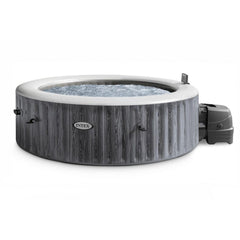 Inflatable Hot Tub with Cover, 6-Person, 170 Jets in Gray