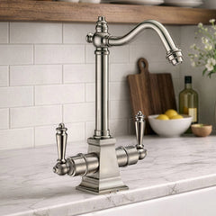 Instant Hot and Cold Drinking Faucet with Swivel Spout in Brushed Nickel