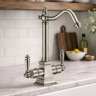 Instant Hot and Cold Drinking Faucet with Swivel Spout in Brushed Nickel