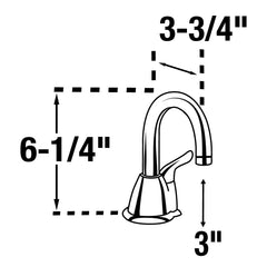 Instant Hot Water Dispenser, HOT150, Single Hole, Swivel Spout, Satin Nickel