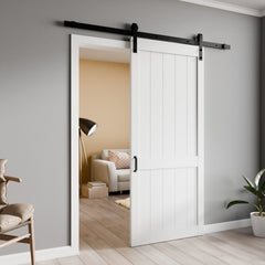 Interior Sliding Barn Door, Benagil, 36 in. x 84 in. in Pure White