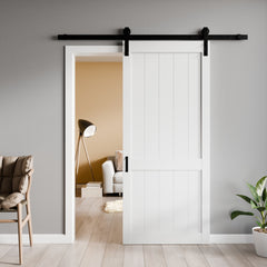Interior Sliding Barn Door, Benagil, 36 in. x 84 in. in Pure White
