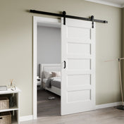 Interior Sliding Barn Door, Borneo Series, 36 in. x 84 in. in Matte Black